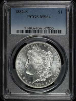 Obverse of this 1882-S Morgan Dollar PCGS MS-64