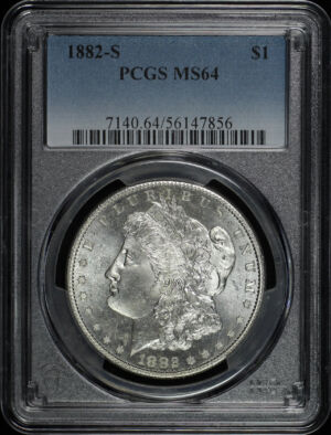 Obverse of this 1882-S Morgan Dollar PCGS MS-64