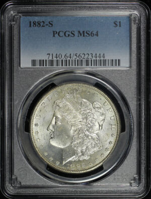 Obverse of this 1882-S Morgan Dollar PCGS MS-64