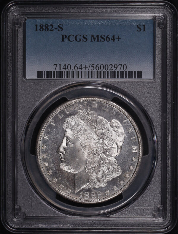Obverse of this 1882-S Morgan Dollar PCGS MS-64+