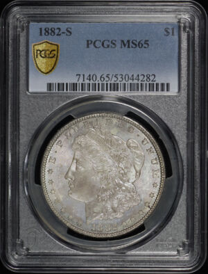 Obverse of this 1882-S Morgan Dollar PCGS MS-65
