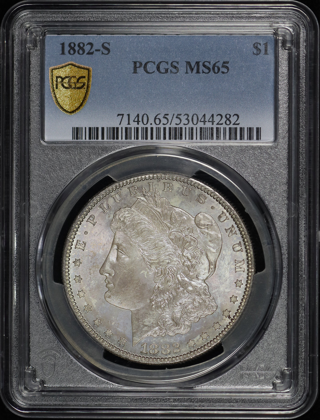 Obverse of this 1882-S Morgan Dollar PCGS MS-65