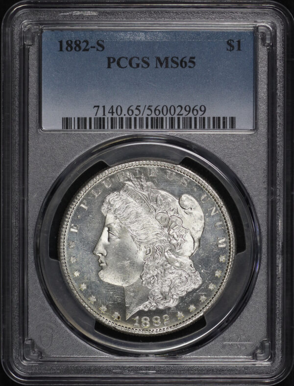 Obverse of this 1882-S Morgan Dollar PCGS MS-65