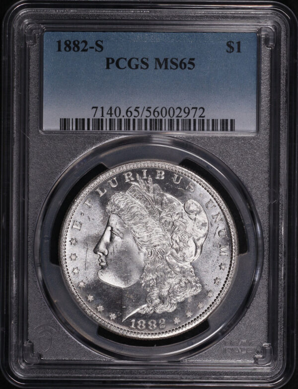 Obverse of this 1882-S Morgan Dollar PCGS MS-65