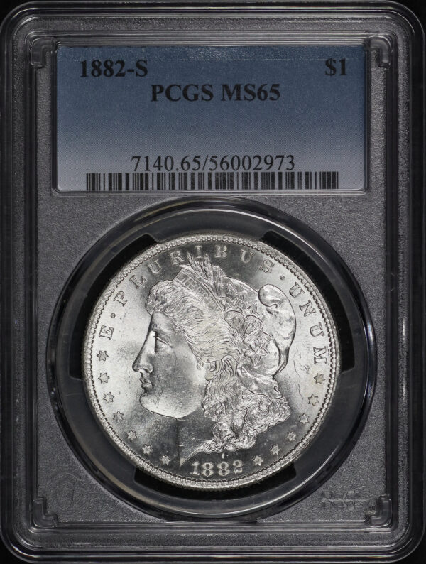 Obverse of this 1882-S Morgan Dollar PCGS MS-65