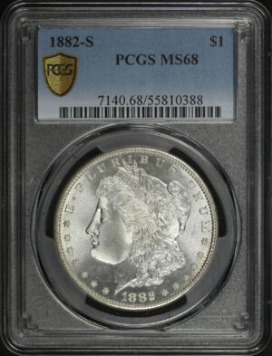 Obverse of this 1882-S Morgan Dollar PCGS MS-68