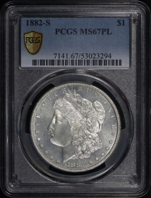 Obverse of this 1882-S Morgan Dollar PCGS MS-67 PL