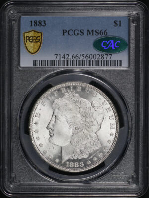 Obverse of this 1883 Morgan Dollar PCGS MS-66 CAC