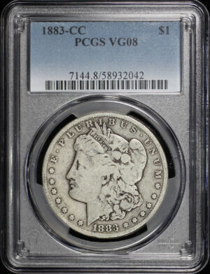 Obverse of this 1883-CC Morgan Dollar PCGS VG-08