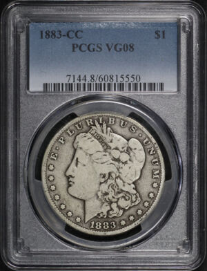 Obverse of this 1883-CC Morgan Dollar PCGS VG-08