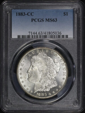 Obverse of this 1883-CC Morgan Dollar PCGS MS-63