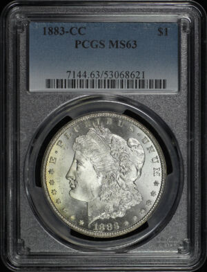 Obverse of this 1883-CC Morgan Dollar PCGS MS-63
