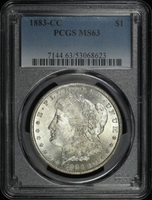 Obverse of this 1883-CC Morgan Dollar PCGS MS-63
