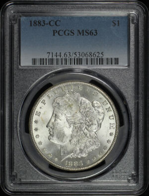 Obverse of this 1883-CC Morgan Dollar PCGS MS-63