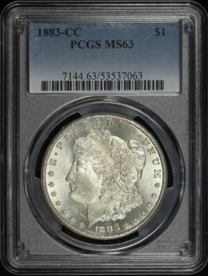 Obverse of this 1883-CC Morgan Dollar PCGS MS-63