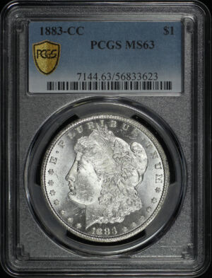 Obverse of this 1883-CC Morgan Dollar PCGS MS-63