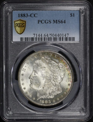 Obverse of this 1883-CC Morgan Dollar PCGS MS-64