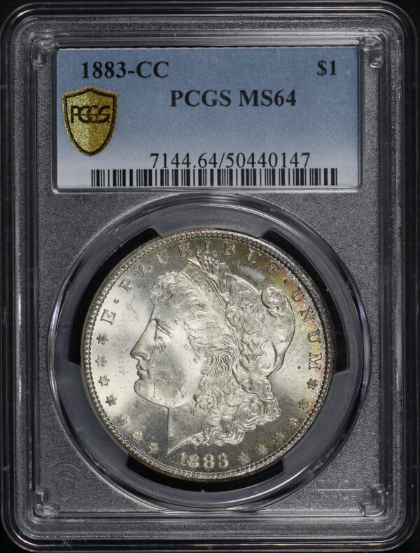 Obverse of this 1883-CC Morgan Dollar PCGS MS-64