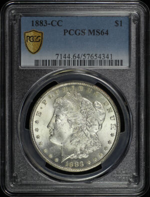 Obverse of this 1883-CC Morgan Dollar PCGS MS-64