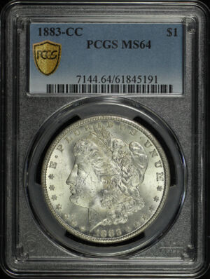 Obverse of this 1883-CC Morgan Dollar PCGS MS-64