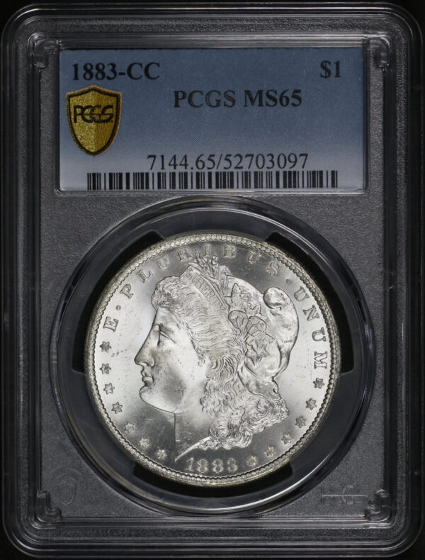 Obverse of this 1883-CC Morgan Dollar PCGS MS-65