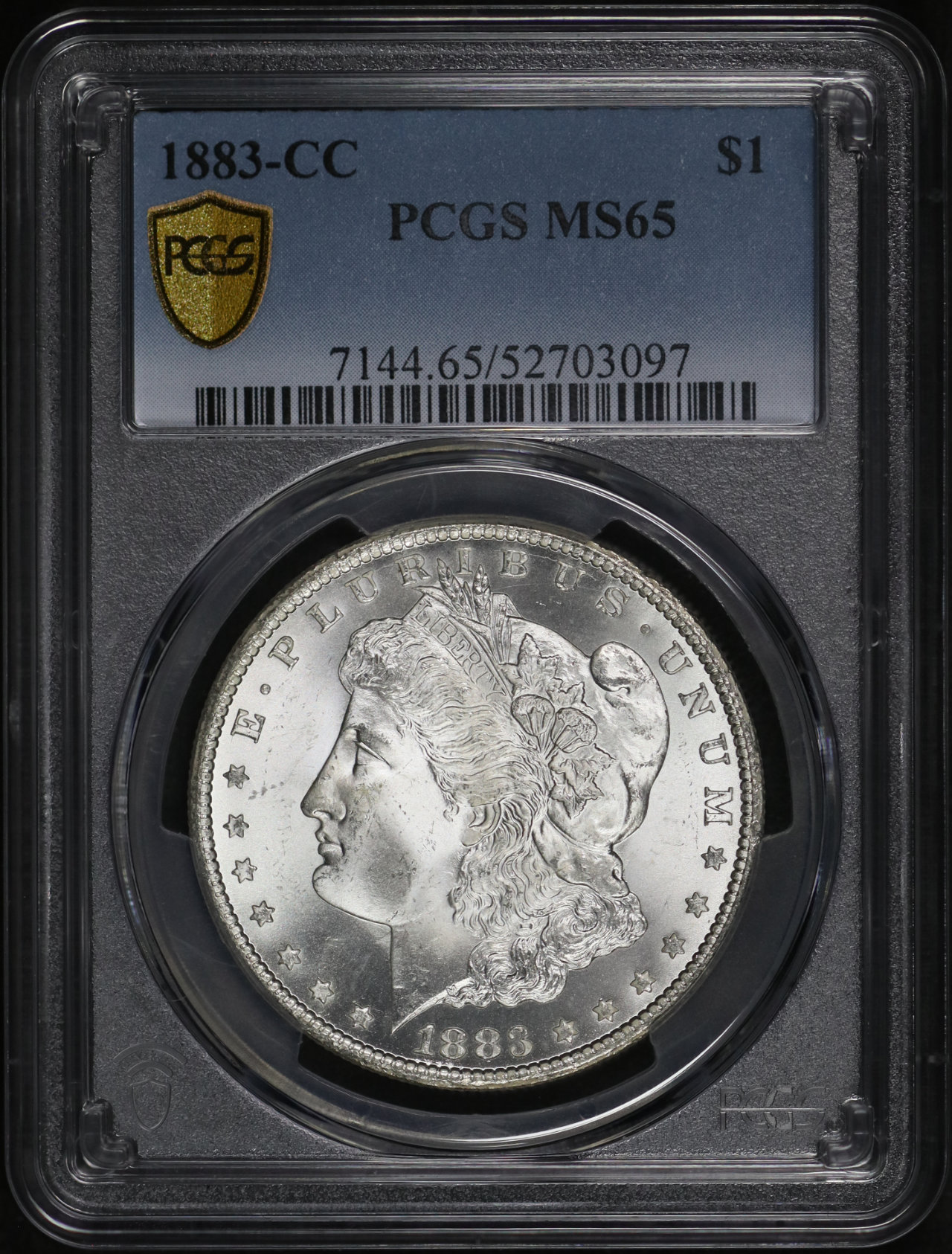 Obverse of this 1883-CC Morgan Dollar PCGS MS-65