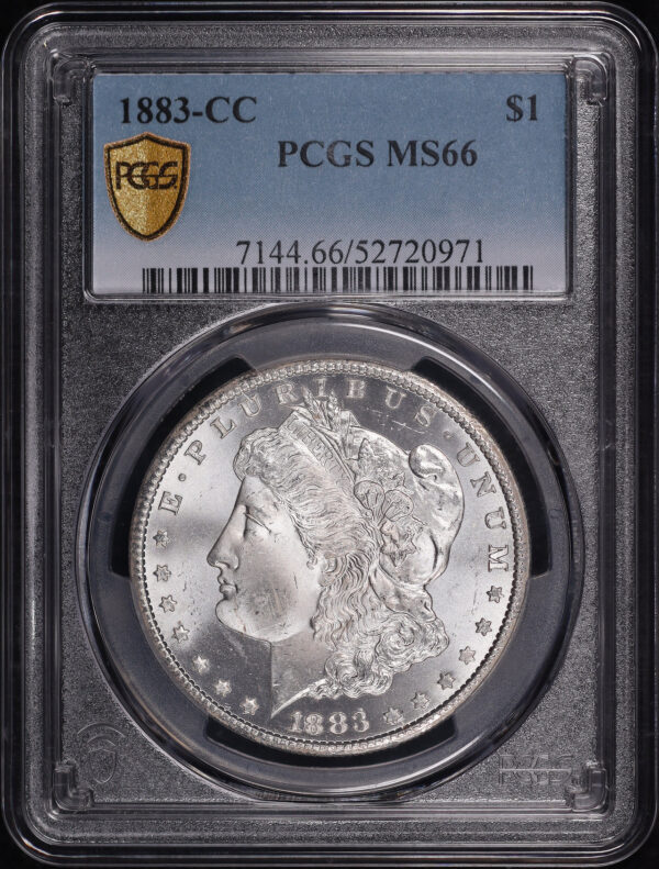 Obverse of this 1883-CC Morgan Dollar PCGS MS-66