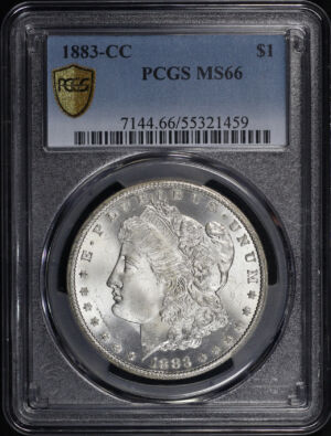 Obverse of this 1883-CC Morgan Dollar PCGS MS-66