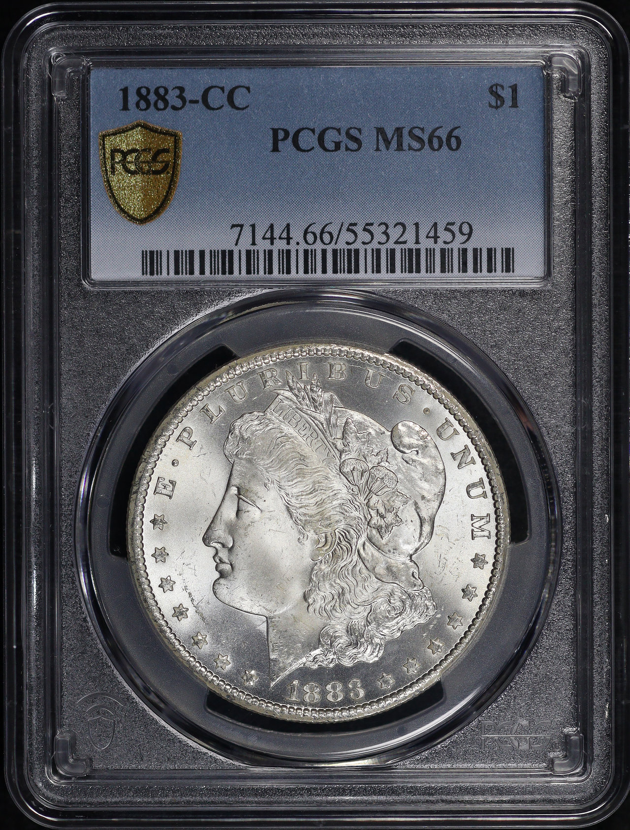 Obverse of this 1883-CC Morgan Dollar PCGS MS-66