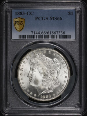 Obverse of this 1883-CC Morgan Dollar PCGS MS-66