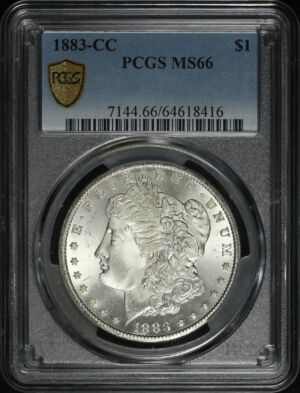 Obverse of this 1883-CC Morgan Dollar PCGS MS-66