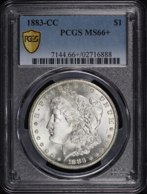 Obverse of this 1883-CC Morgan Dollar PCGS MS-66+