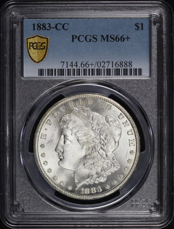 Obverse of this 1883-CC Morgan Dollar PCGS MS-66+