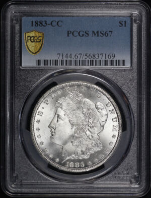 Obverse of this 1883-CC Morgan Dollar PCGS MS-67