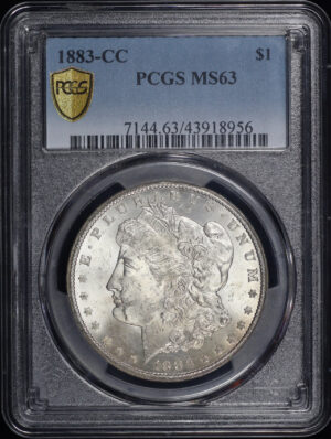 Obverse of this 1883-CC Morgan Dollar PCGS MS-63