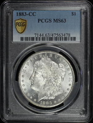 Obverse of this 1883-CC Morgan Dollar PCGS MS-63