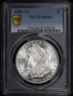 Obverse of this 1883-CC Morgan Dollar PCGS MS-66