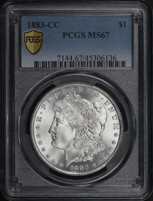 Obverse of this 1883-CC Morgan Dollar PCGS MS-67