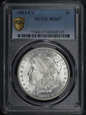 Obverse of this 1883-CC Morgan Dollar PCGS MS-67
