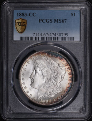 Obverse of this 1883-CC Morgan Dollar PCGS MS-67