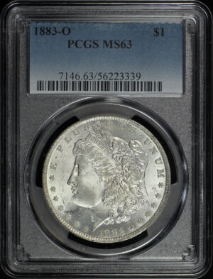 Obverse of this 1883-O Morgan Dollar PCGS MS-63