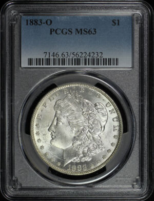 Obverse of this 1883-O Morgan Dollar PCGS MS-63