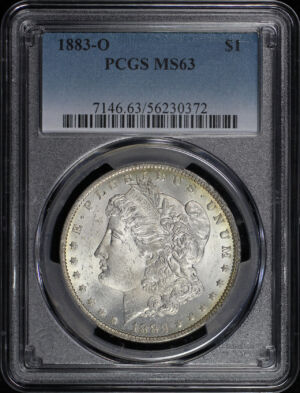 Obverse of this 1883-O Morgan Dollar PCGS MS-63