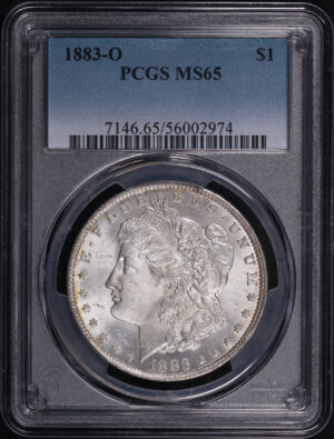 Obverse of this 1883-O Morgan Dollar PCGS MS-65