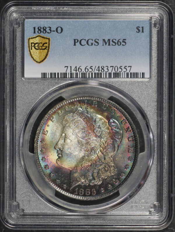 1883-O Morgan Dollar PCGS MS-65 Dark End Of Roll Obverse Toning ...