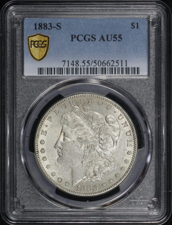 Obverse of this 1883-S Morgan Dollar PCGS AU-55