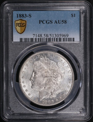 Obverse of this 1883-S Morgan Dollar PCGS AU-58