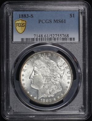 Obverse of this 1883-S Morgan Dollar PCGS MS-61