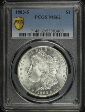 Obverse of this 1883-S Morgan Dollar PCGS MS-62