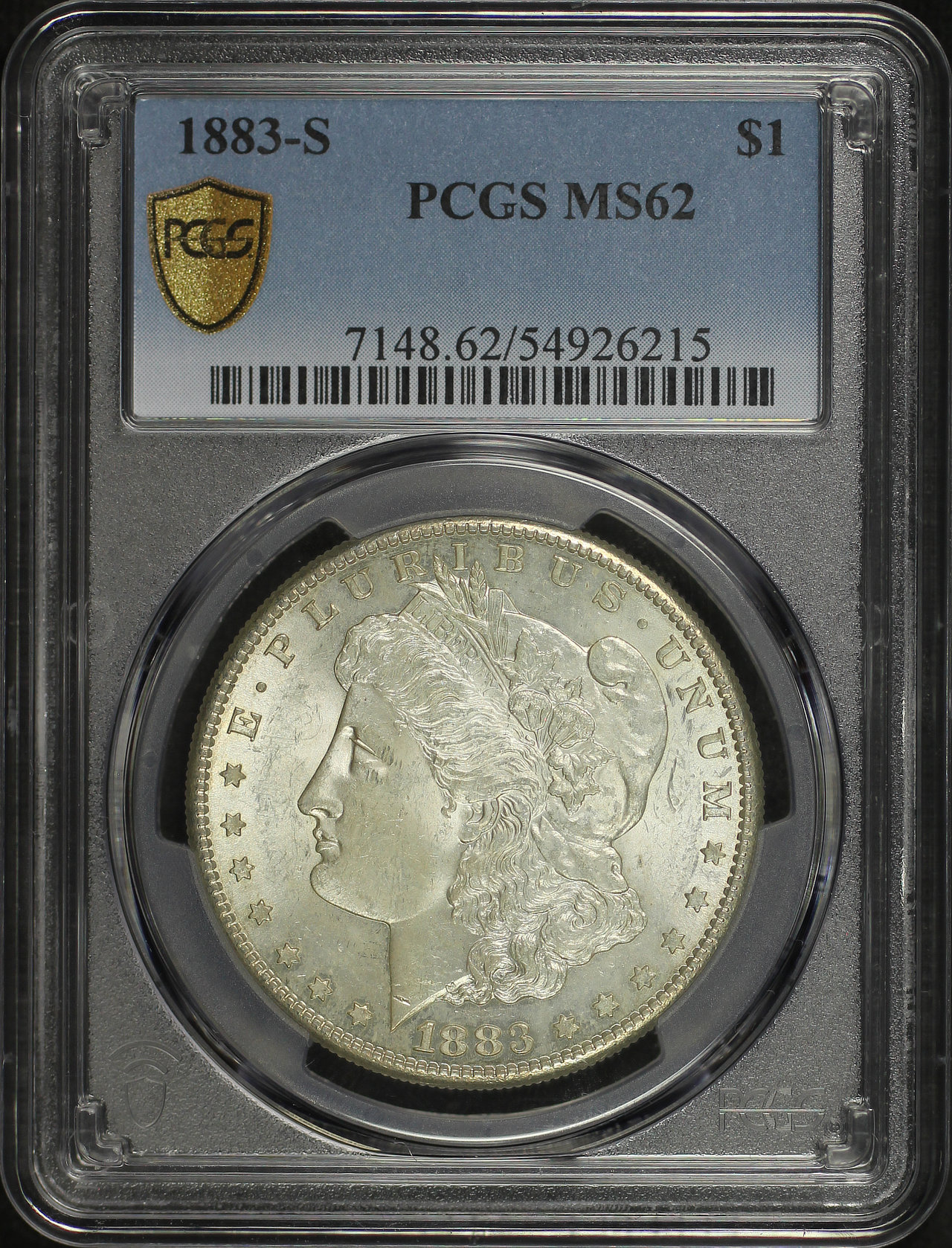 Obverse of this 1883-S Morgan Dollar PCGS MS-62